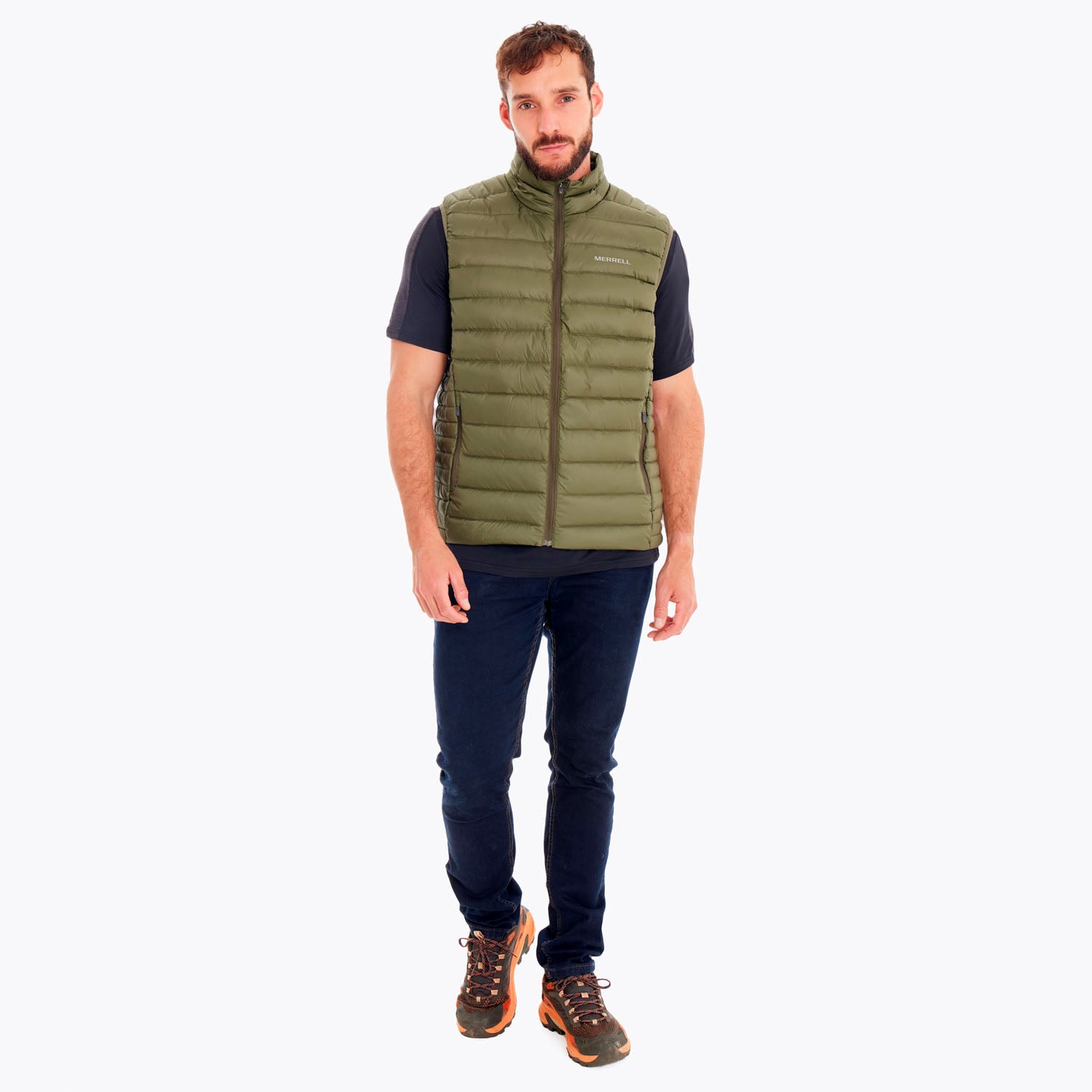 Parka Sin Mangas Hombre Ridgevent Thermo Vest Oliva Merrell