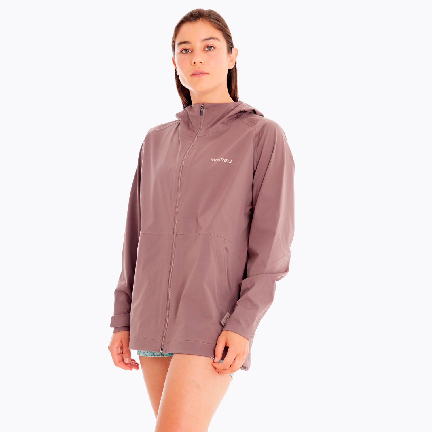 Impermeable Mujer Whisper Rain Shell Rosado Oscuro Merrell