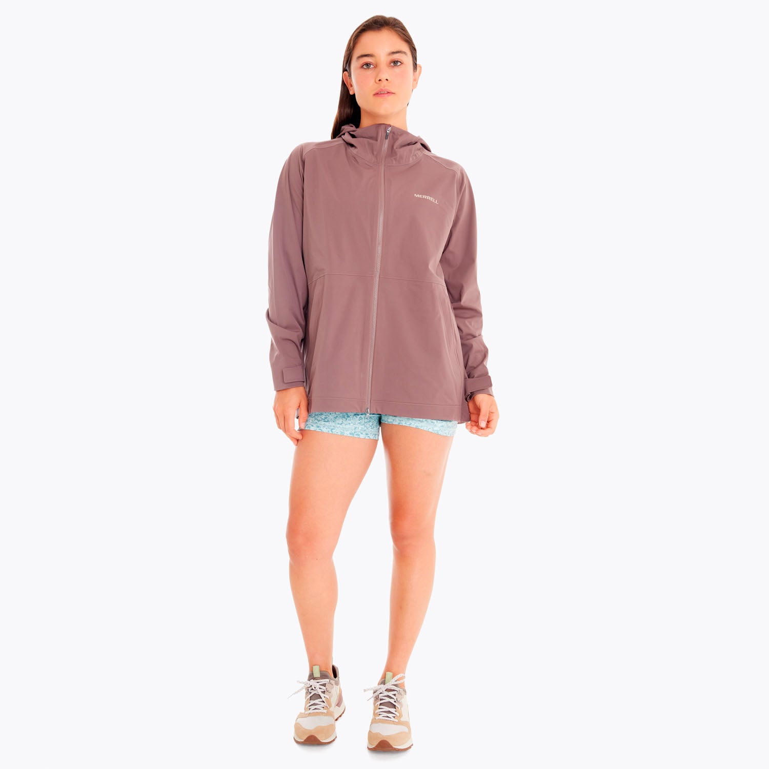 Impermeable Mujer Whisper Rain Shell Rosado Oscuro Merrell