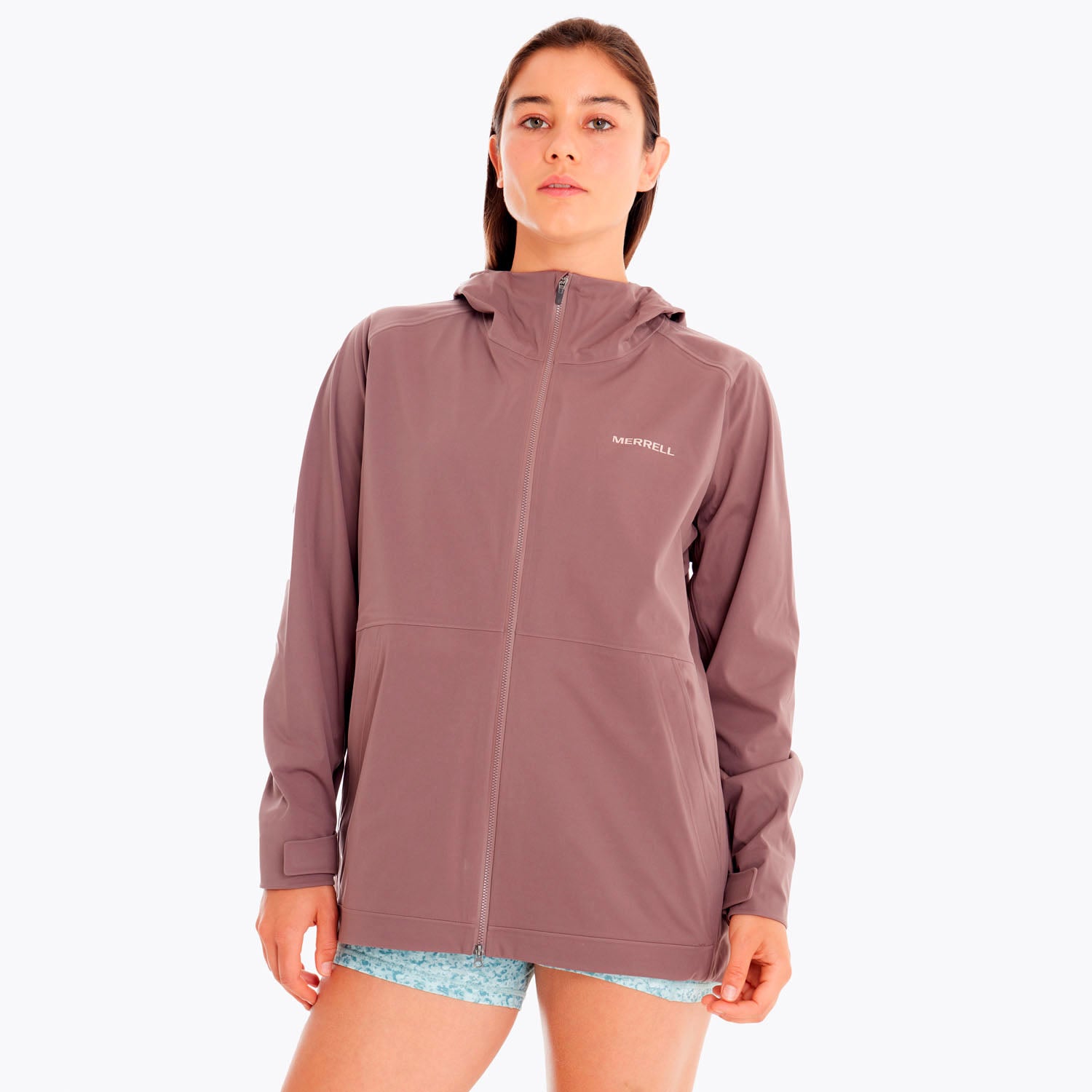 Impermeable Mujer Whisper Rain Shell Rosado Oscuro Merrell