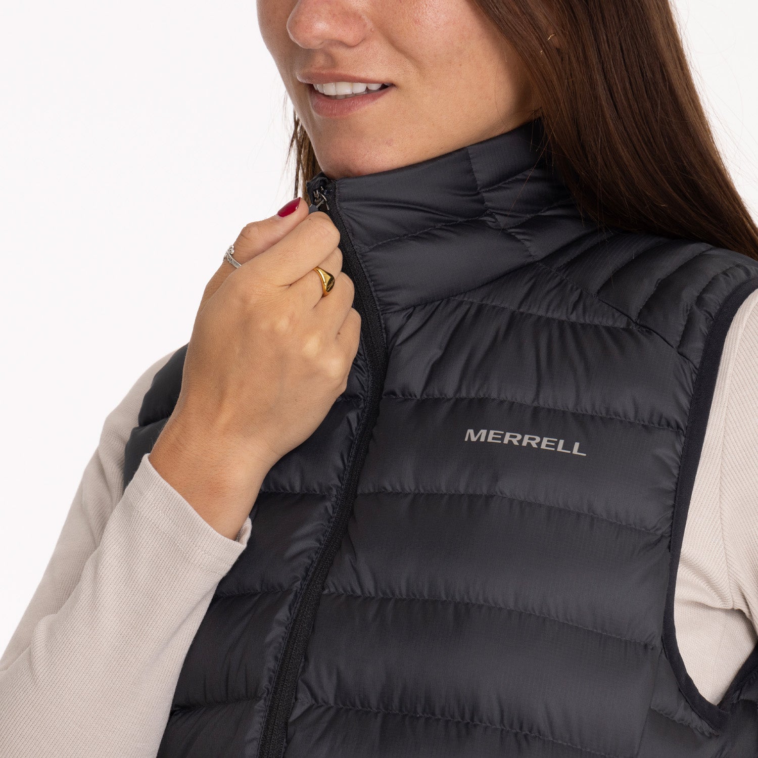 Parka Sin Mangas Mujer Ridgevent Vest Negro Merrell