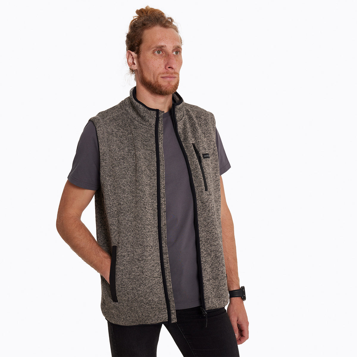 Polar Sin Mangas Hombre Campbell Knitted Gris Merrell