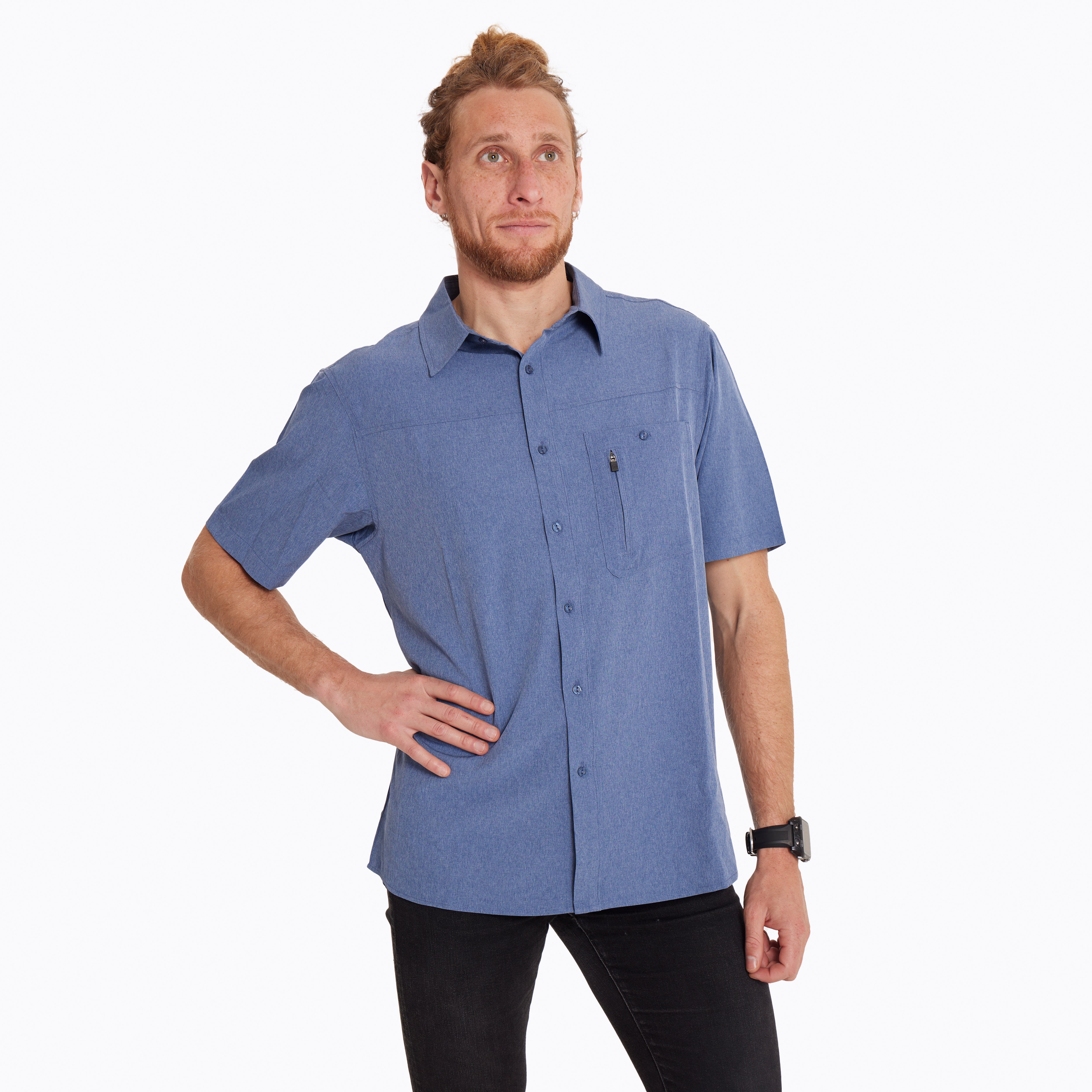 Camisa Hombre Pantano Azul Merrell