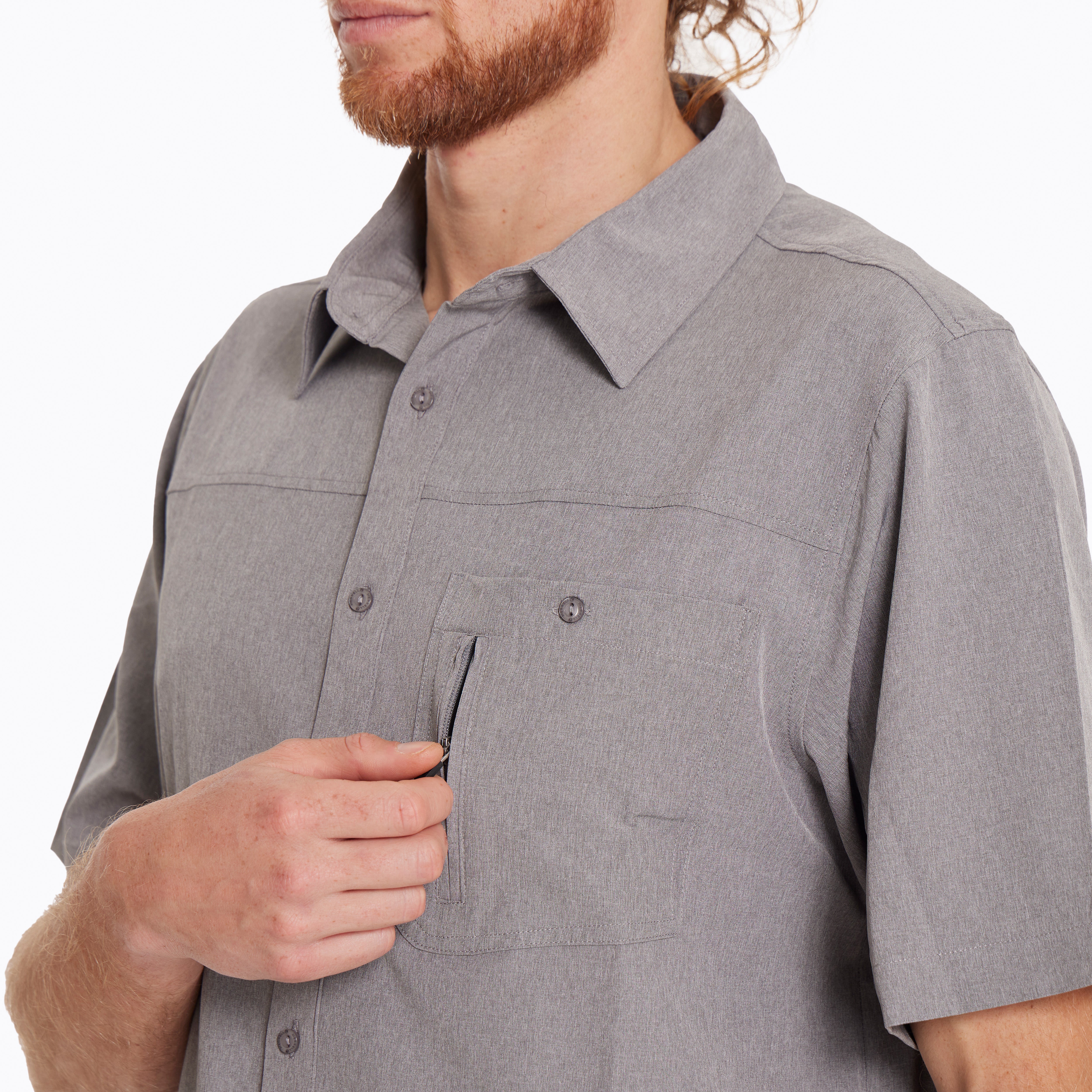 Camisa Hombre Pantano Gris Merrell