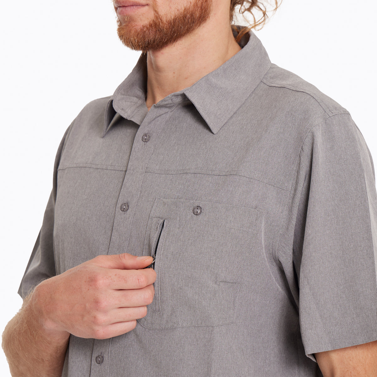 Camisa Hombre Pantano Gris Merrell