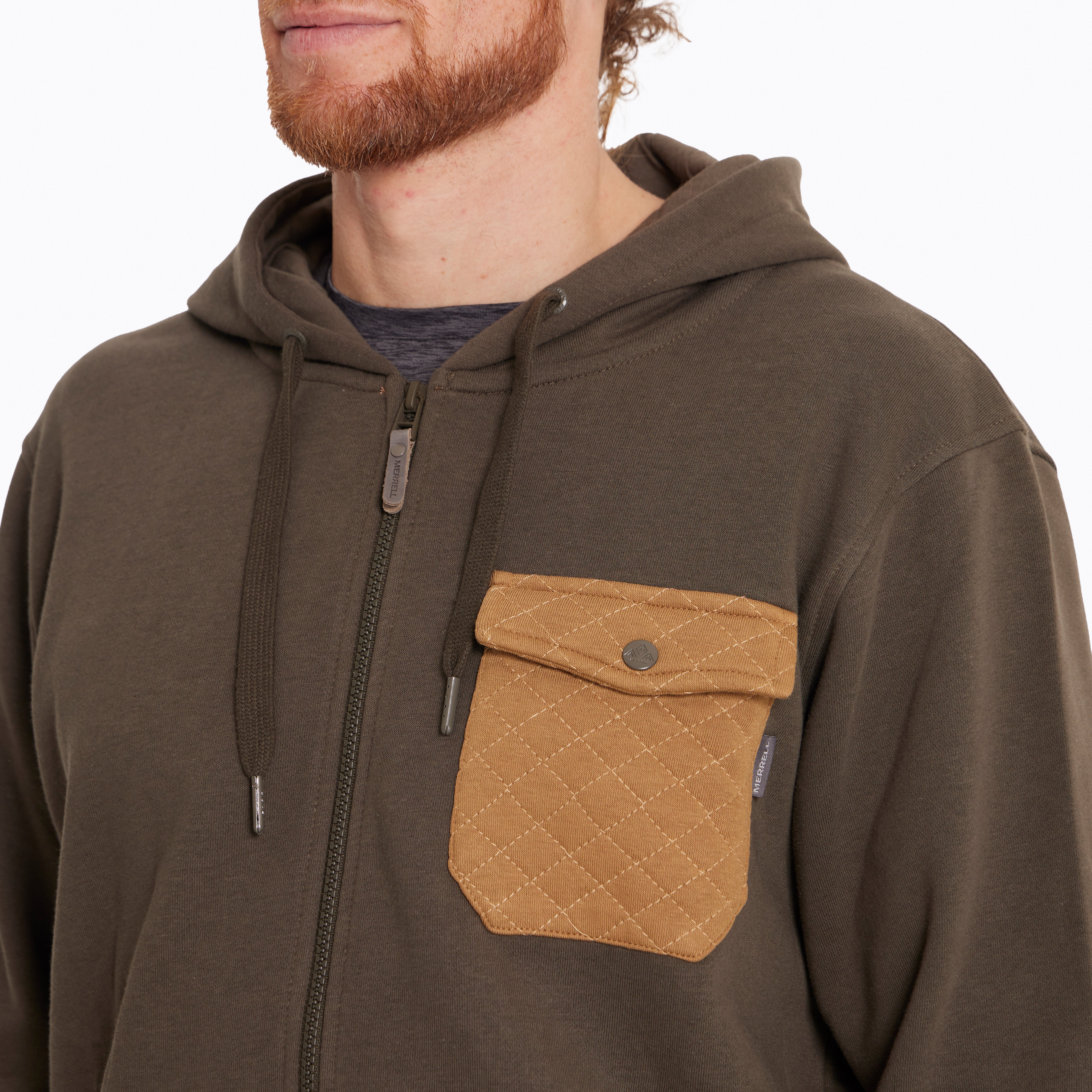 Poleron Hombre Coyote Sweatshirt Café Merrell
