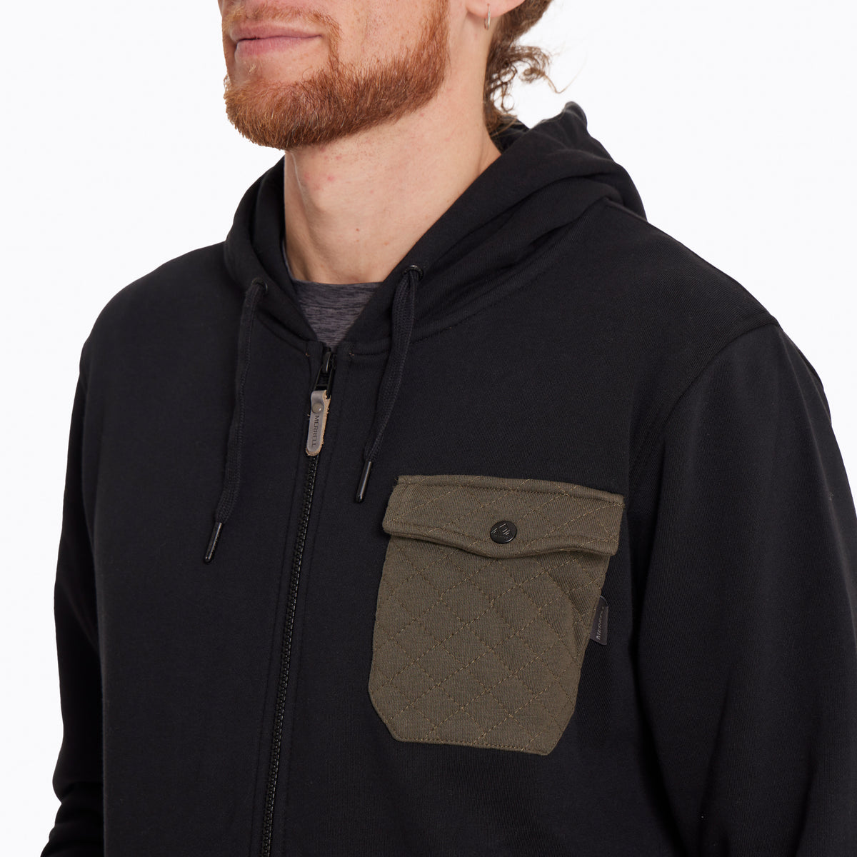 Poleron Hombre Coyote Sweatshirt Negro Merrell