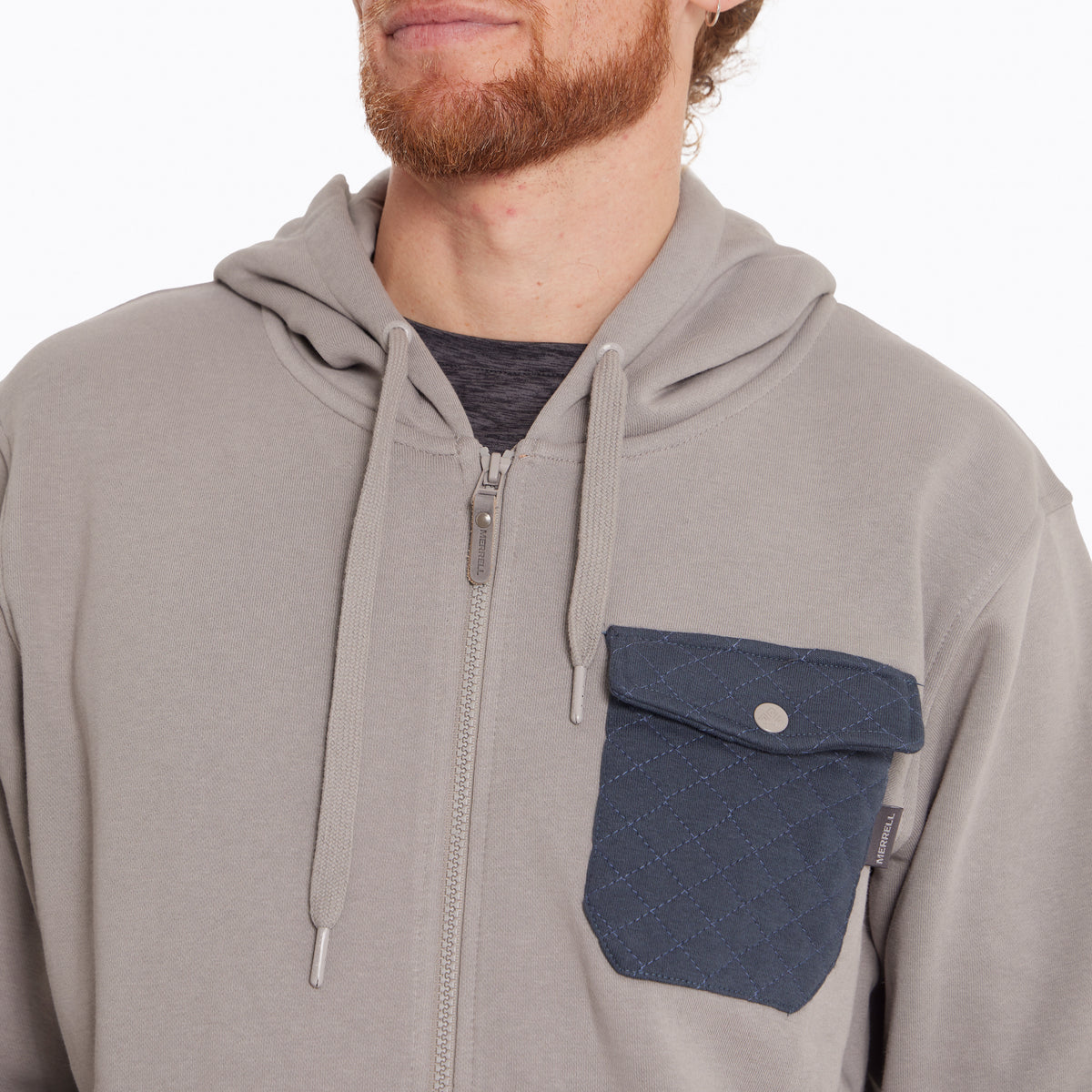 Poleron Hombre Coyote Sweatshirt Gris Merrell