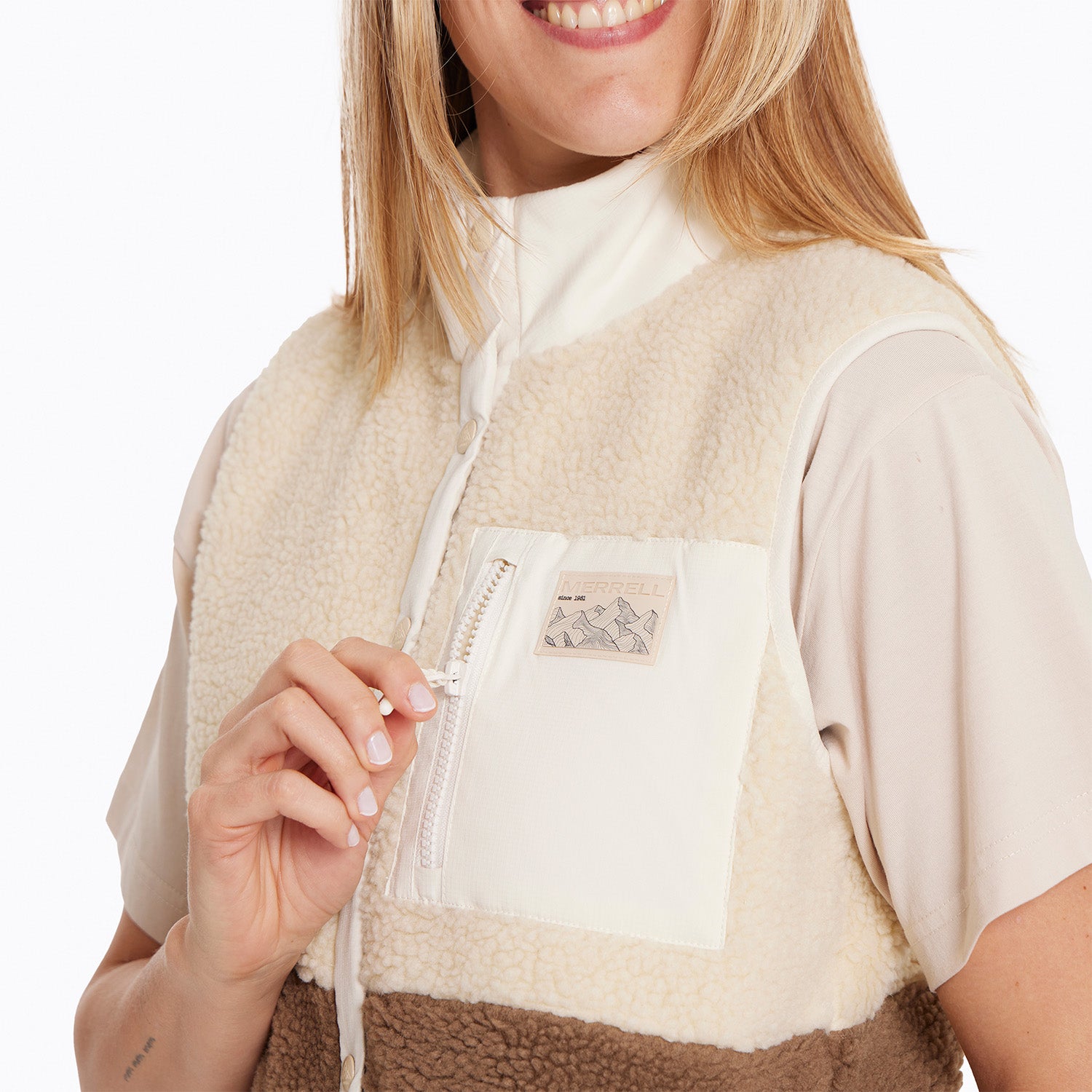 Polar Sin Mangas Mujer Trinity Sherpas Amarillo Merrell