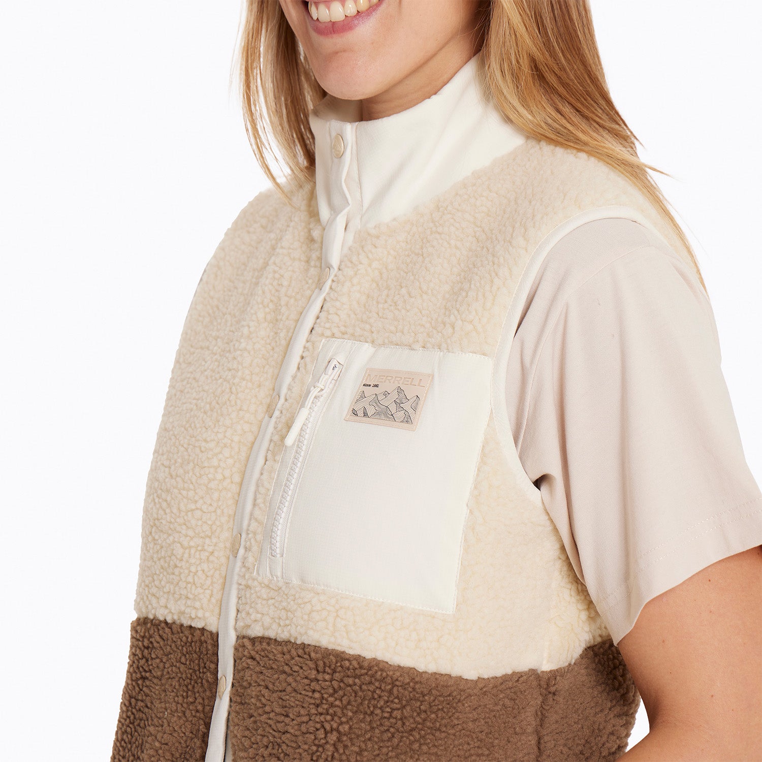 Polar Sin Mangas Mujer Trinity Sherpas Amarillo Merrell