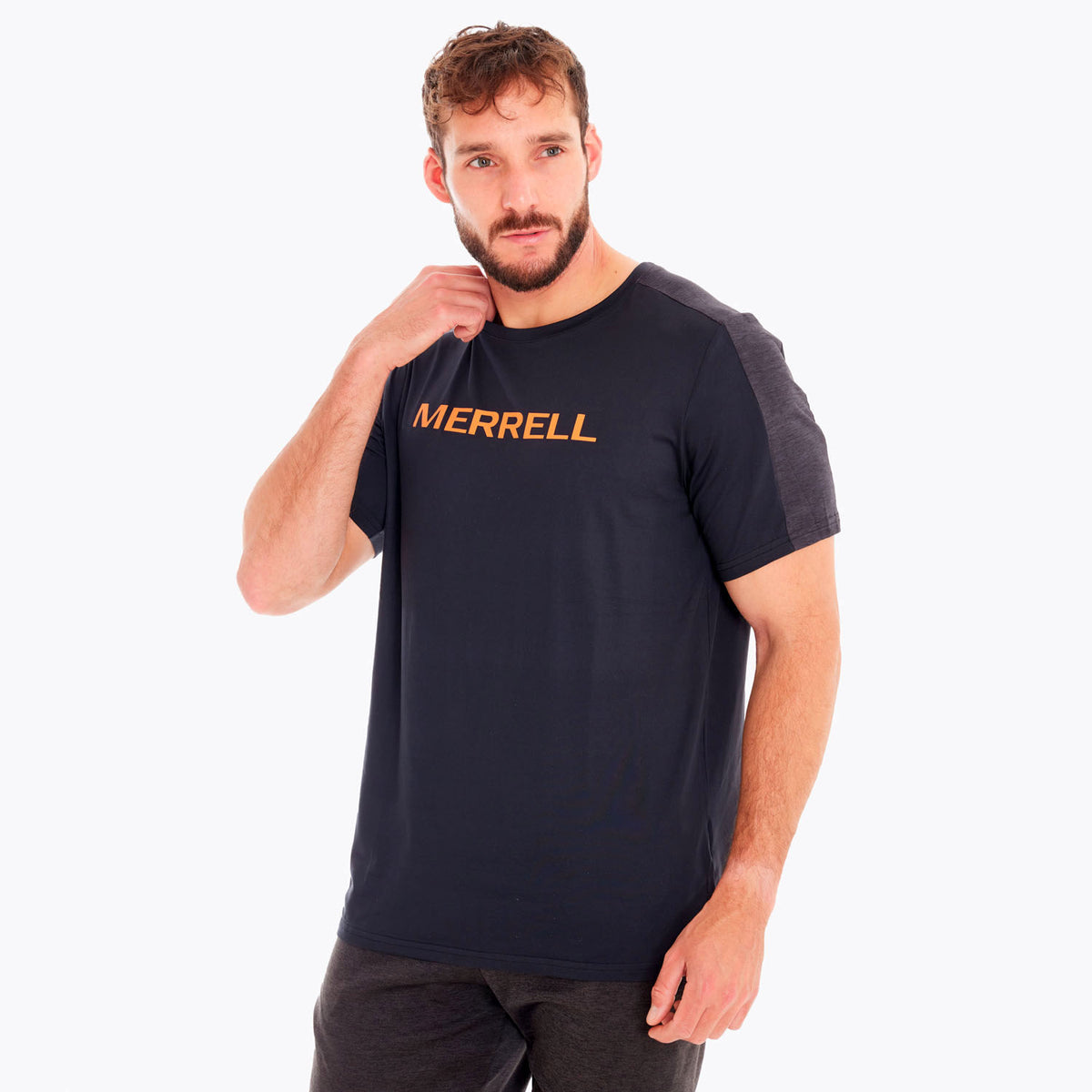 Polera Hombre Trail Running Edición Skyfire Negro Merrell