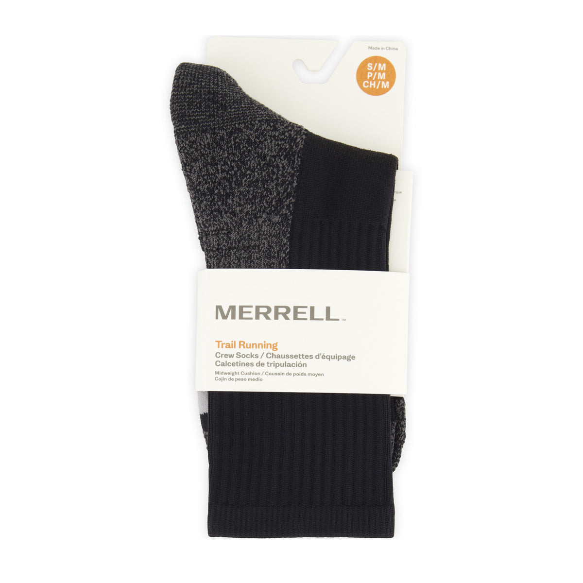 Calcetin Unisex Trail Running Crew Negro Merrell