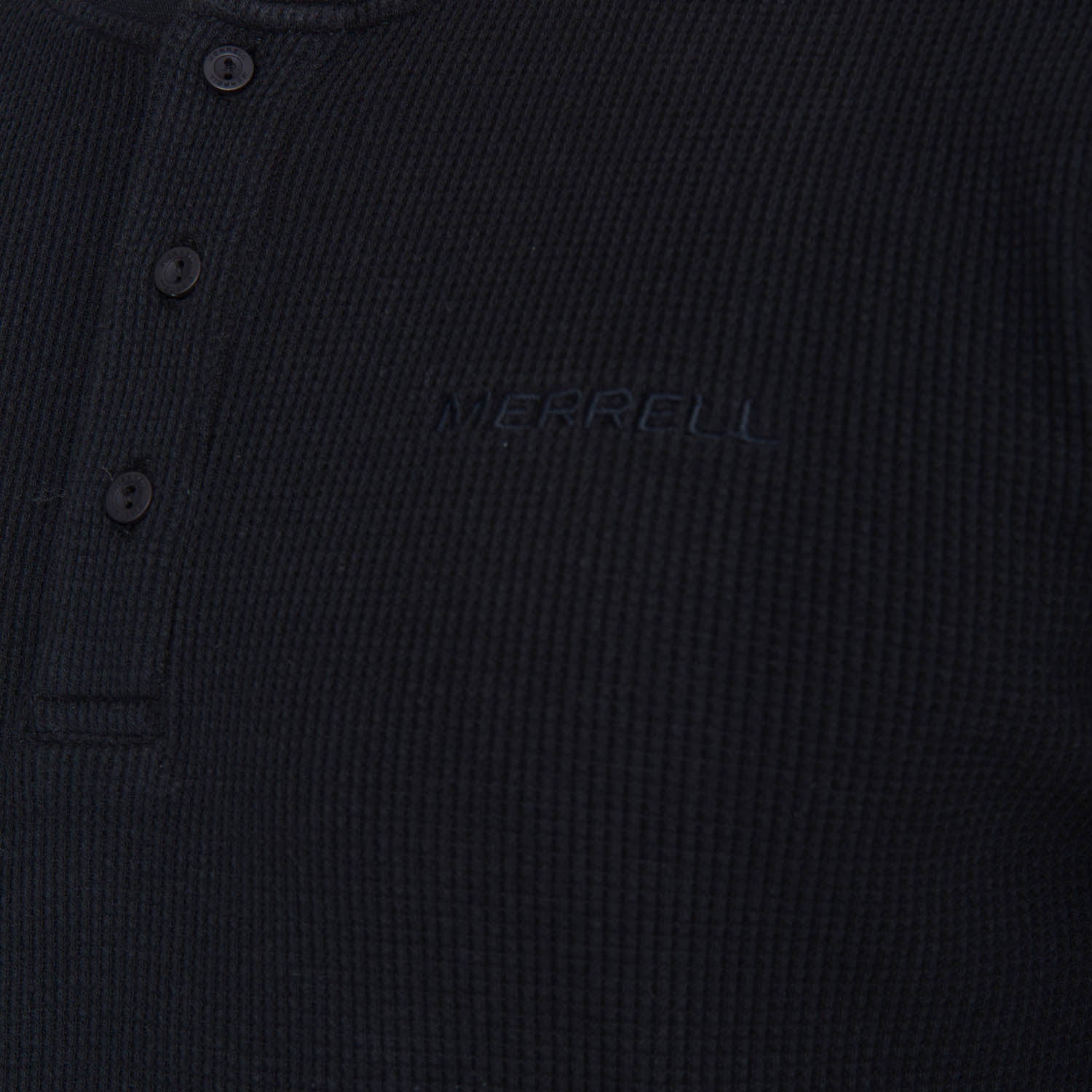 Polera Manga Larga Hombre Waffle Negro Merrell