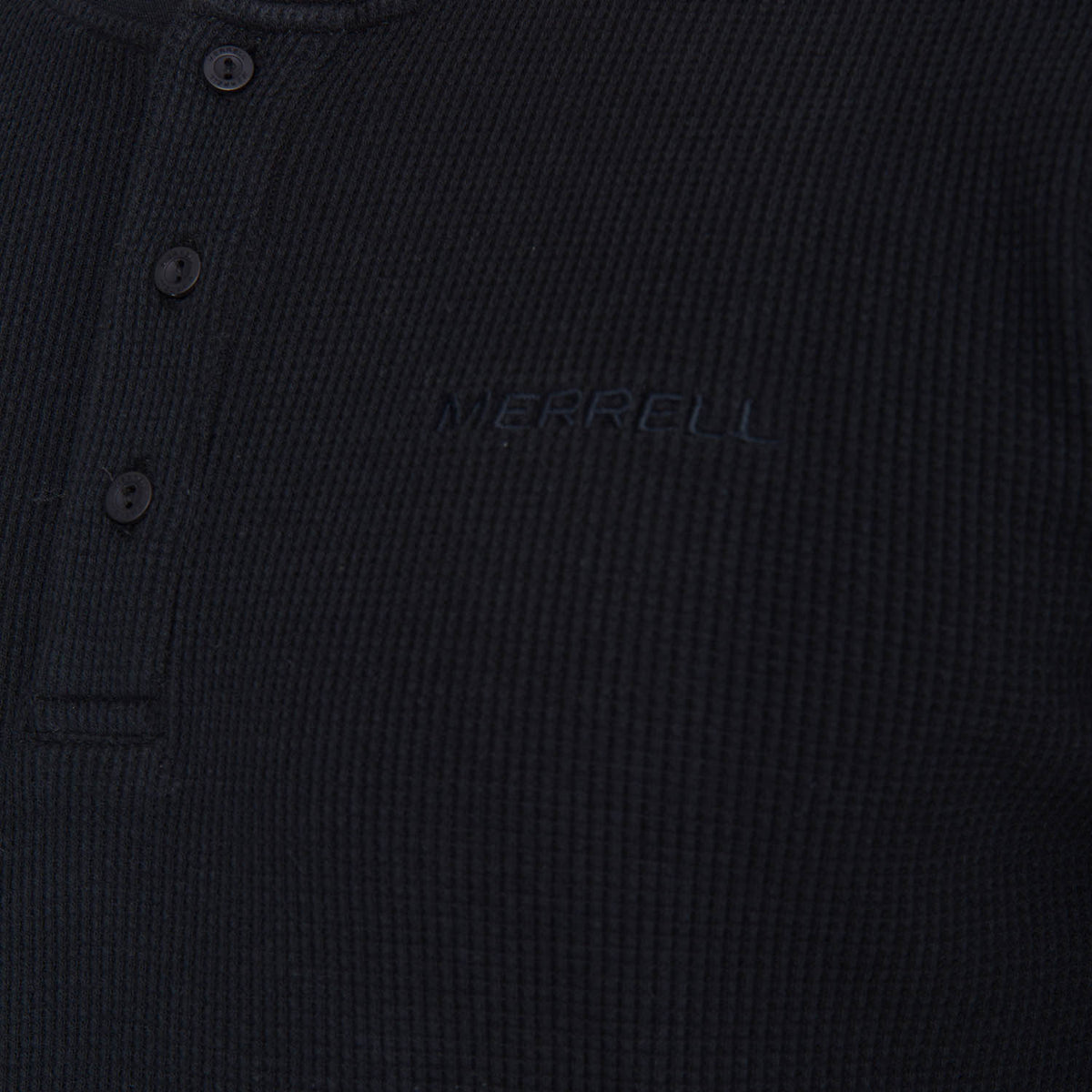 Polera Manga Larga Hombre Waffle Negro Merrell