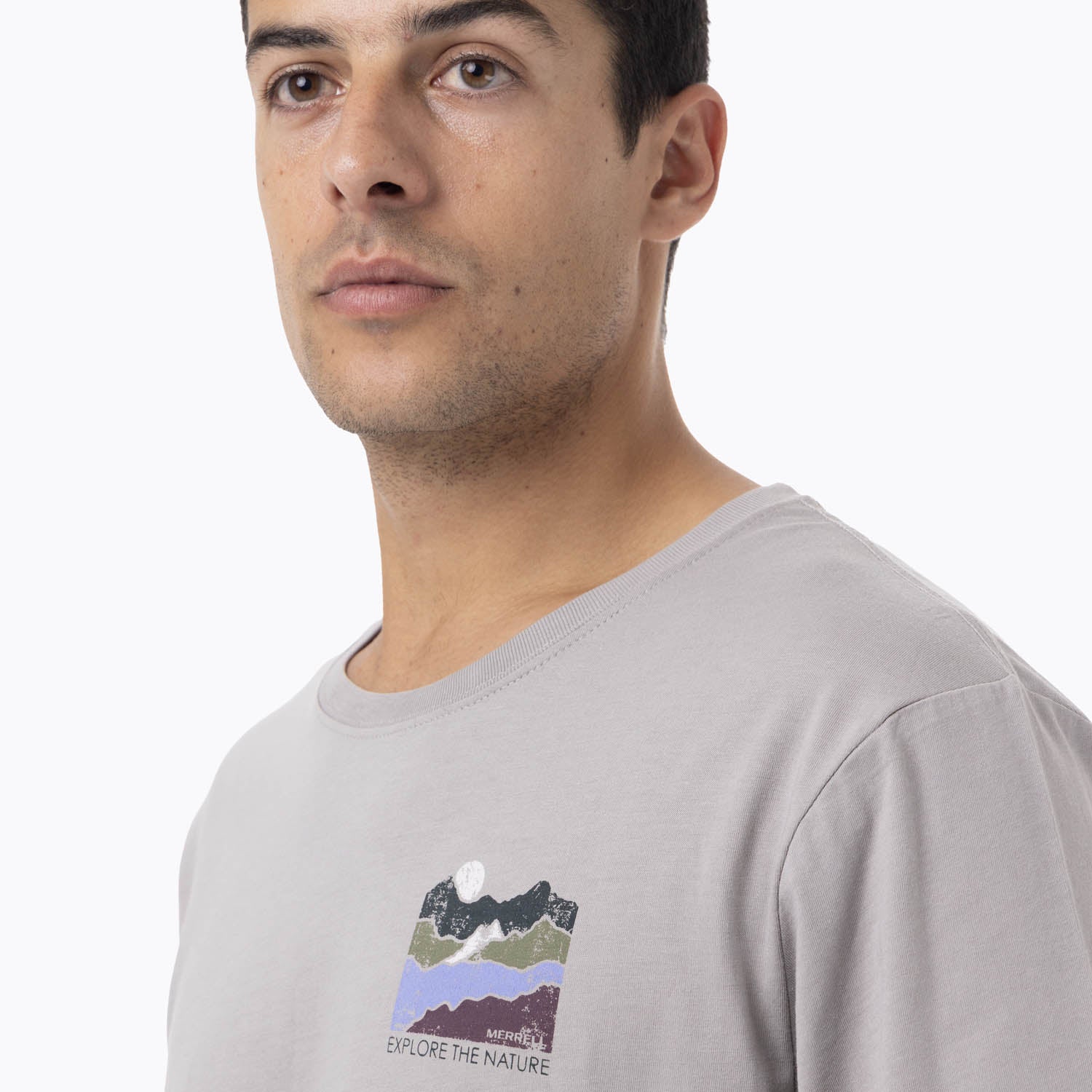 Polera Hombre Logo Gris Merrell