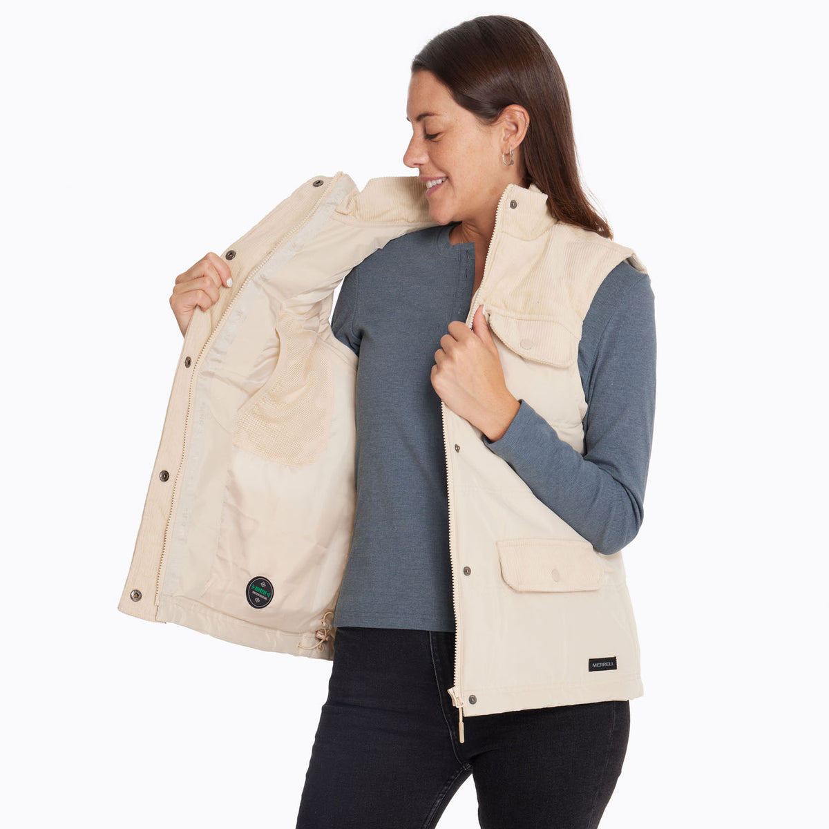 Parka Sin Mangas Mujer Lava Beige Merrell