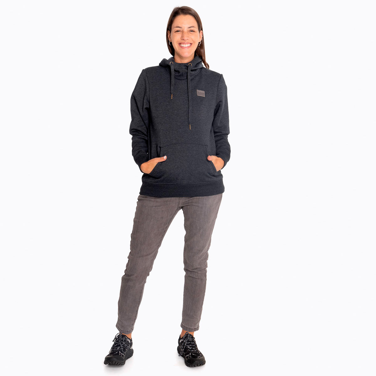 Poleron Mujer Monts Hoodie Negro Merrell