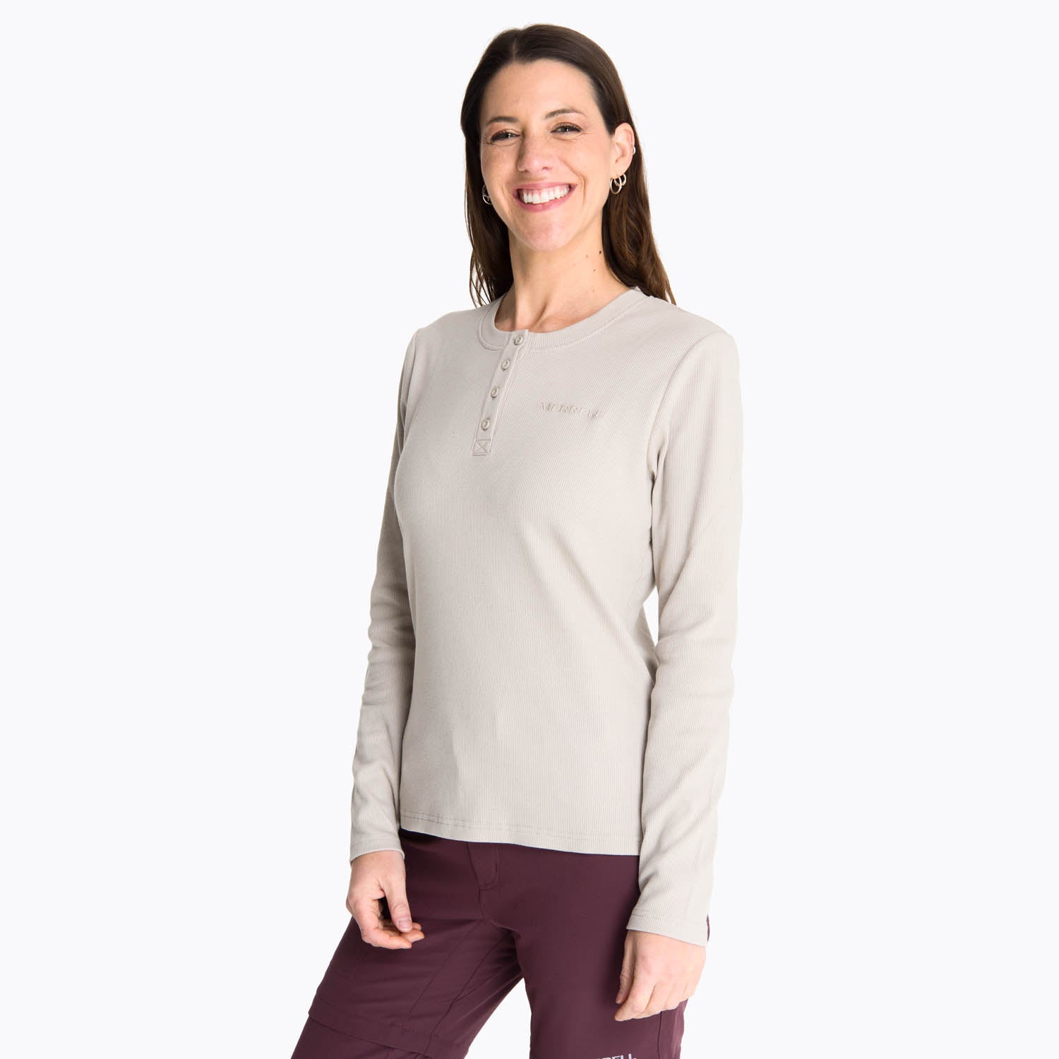 Polera Mujer Rib Beige Merrell