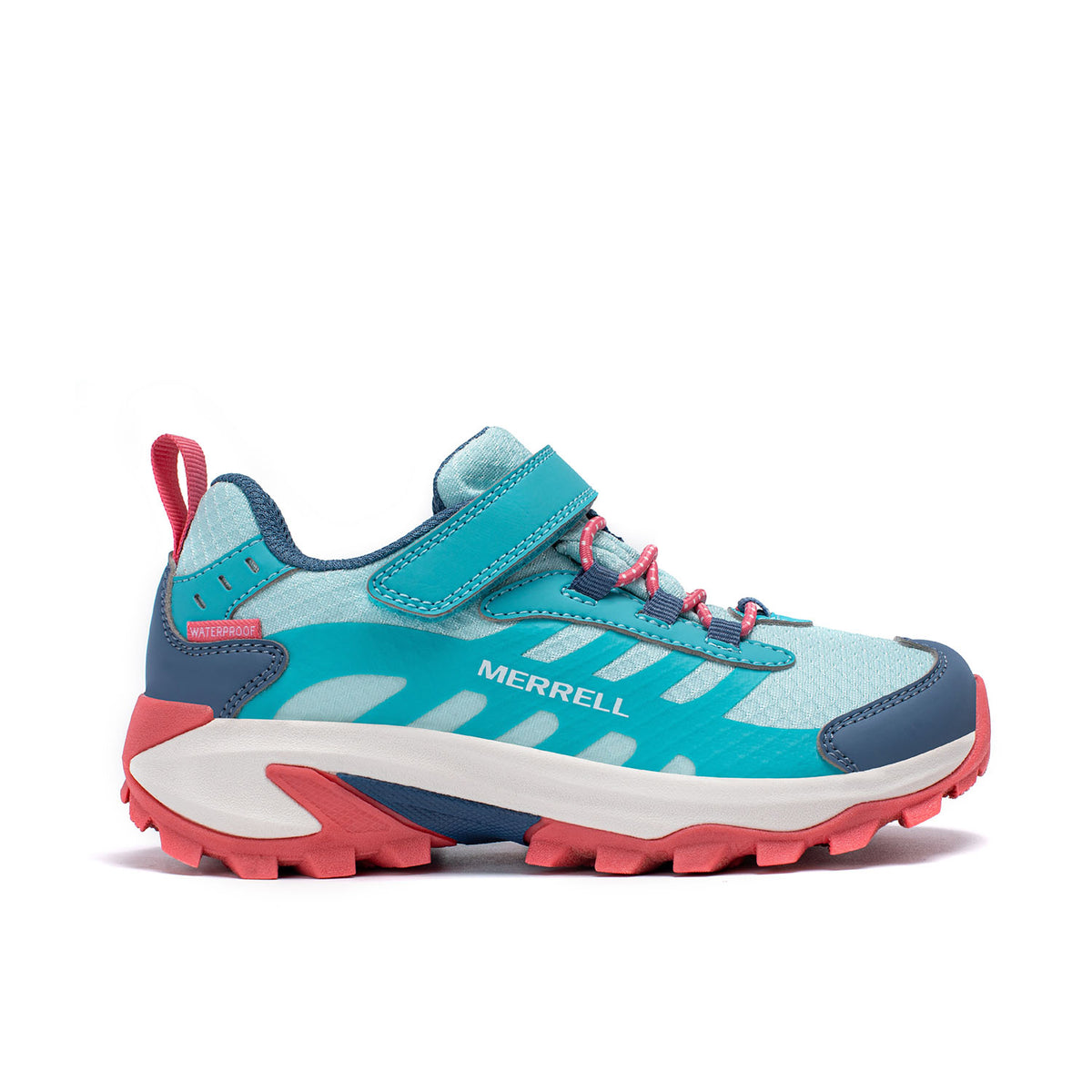 Zapatilla Niña Moab Speed 2 Low AC Waterproof Celeste Merrell