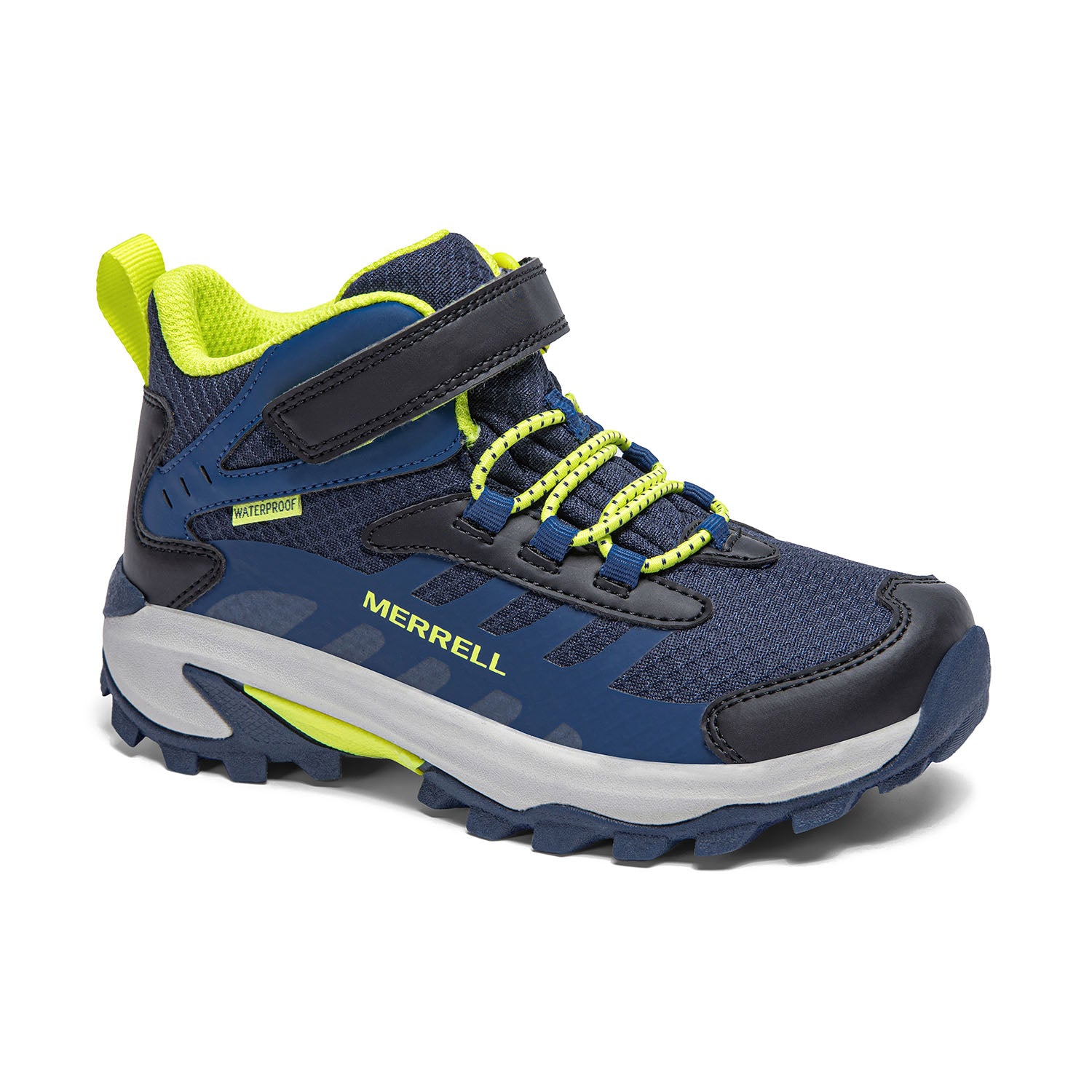 Botin Niño Moab Speed 2 Mid AC Waterproof Azul Merrell