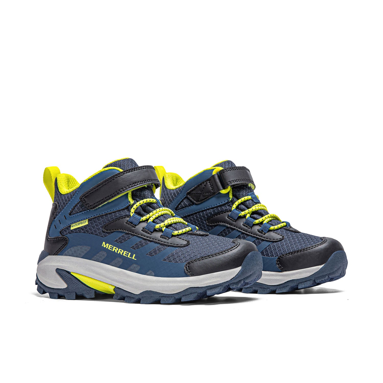 Botin Niño Moab Speed 2 Mid AC Waterproof Azul Merrell