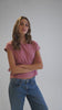 Polera Manga Corta Mujer Slub Rosado Merrell