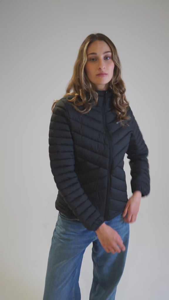 Parka Mujer Full Zipper Negro Merrell