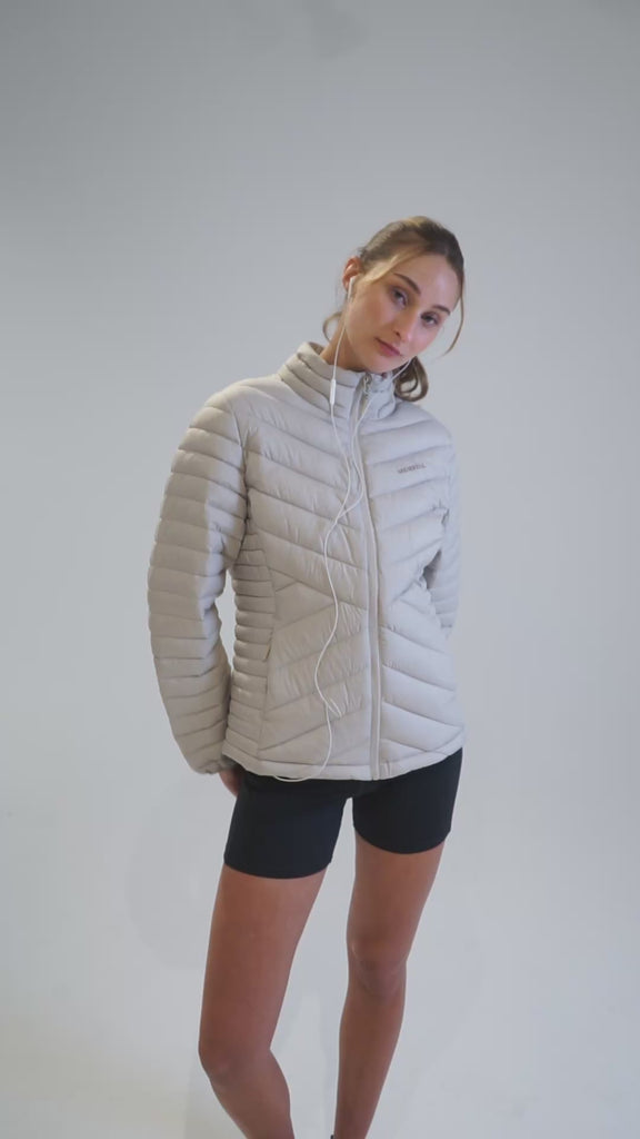 Parka Mujer Full Zipper Beige Merrell