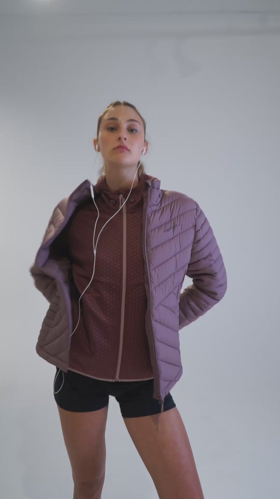 Parka Mujer Full Zipper Morado Merrell